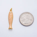Load image into Gallery viewer, 18K Gold Filled 38mm Blue, Champagne Enamel Fish Sardine Charm | AF1309
