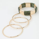Load image into Gallery viewer, Multi Polished Tortoise Stone Bracelet

