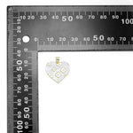 Load image into Gallery viewer, CZ Pave Flower On Mother of Pearl Heart Charm Pendant
