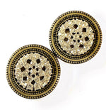 Load image into Gallery viewer, Antique GOLD Clear Rhinestone Cluster Magnetic Pin Set
