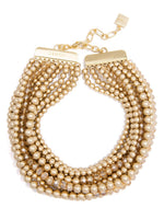 Load image into Gallery viewer, Metallic And Crystal Beaded Collar Necklace

