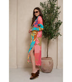 Load image into Gallery viewer, Resort Luxe V-Neck Tropical Maxi Dress
