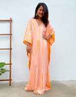 Load image into Gallery viewer, Kaftan in Peach with Orange Tie Dye
