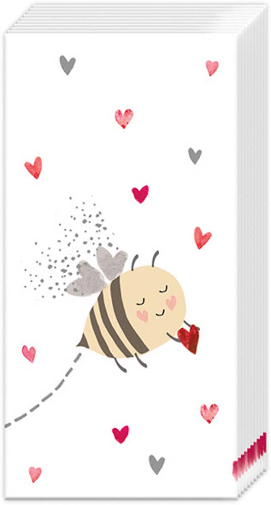 Pocket Tissues Pack Of 10 Bee My Valentine