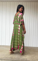 Load image into Gallery viewer, Kaftan in Olive Green Tie Dye
