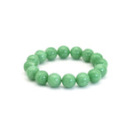 Load image into Gallery viewer, Genuine Green Angelite Round Smooth Stretchy Bracelet 12mm

