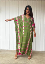 Load image into Gallery viewer, Kaftan in Olive Green Tie Dye
