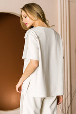Load image into Gallery viewer, Kate Knit Crepe Top  Black L
