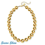 Load image into Gallery viewer, 24KT Gold Plated 16MM Ball Necklace
