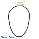 Load image into Gallery viewer, Black Onyx Small Bead Necklace

