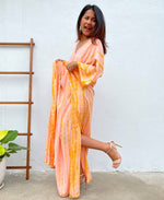 Load image into Gallery viewer, Kaftan in Peach with Orange Tie Dye
