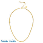 Load image into Gallery viewer, Small Gold Bead Necklace.
