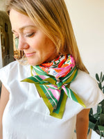 Load image into Gallery viewer, Orange Charity Floral Scarf
