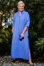 Load image into Gallery viewer, Fernanda Open Collar Linen Dress (DQ107)
