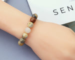 Load image into Gallery viewer, Natural Crazy Lace Agate Smooth Round Stretchy Bracelet

