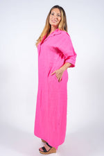 Load image into Gallery viewer, Fernanda Open Collar Linen Dress (DQ107)
