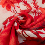 Load image into Gallery viewer, Linen/Cotton Scarf - Rouge Blooms
