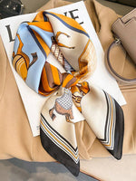Load image into Gallery viewer, Horse Print Square Scarf
