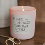 Load image into Gallery viewer, *EXCLUSIVE* Playing Mahjong with Mah Girls 15 oz Soy Candle
