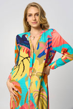 Load image into Gallery viewer, Resort Luxe V-Neck Tropical Maxi Dress
