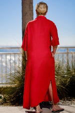 Load image into Gallery viewer, Fernanda Open Collar Linen Dress (DQ107)
