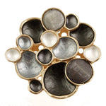 Load image into Gallery viewer, Magnetic Brooch - Bubble Symphony, Silver/Blue or Gold/Black
