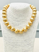 Load image into Gallery viewer, BIG Ball Necklace Brushed Gold
