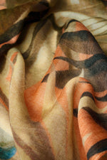 Load image into Gallery viewer, Wool Wrap Painted Palms Scarf
