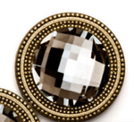 Load image into Gallery viewer, Clear GOLD Crystal Magnet Button Pin Set

