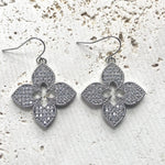 Load image into Gallery viewer, Quatrefoil Pave Earrings
