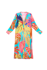 Load image into Gallery viewer, Resort Luxe V-Neck Tropical Maxi Dress
