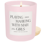 Load image into Gallery viewer, *EXCLUSIVE* Playing Mahjong with Mah Girls 15 oz Soy Candle
