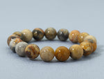 Load image into Gallery viewer, Natural Crazy Lace Agate Smooth Round Stretchy Bracelet
