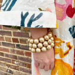 Load image into Gallery viewer, BIG Ball Bracelet in Brushed Gold
