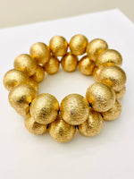 Load image into Gallery viewer, BIG Ball Bracelet in Brushed Gold
