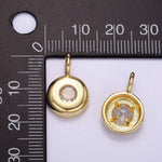 Load image into Gallery viewer, 24K Gold Filled Clear CZ Round Bezel Pendant
