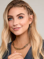 Load image into Gallery viewer, 18k Gold-Plated Oblong Links Collar Necklace
