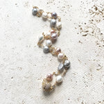 Load image into Gallery viewer, Pastel Pearl Necklace with Gold Pave Magnetic Clasp
