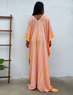 Load image into Gallery viewer, Kaftan in Peach with Orange Tie Dye
