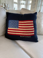 Load image into Gallery viewer, Flag Throw Pillowcase - Nantucket - Newport -USA- RHODY
