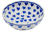 Load image into Gallery viewer, Polish Pottery Bowl Blue Love
