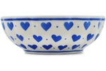 Load image into Gallery viewer, Polish Pottery Bowl Blue Love
