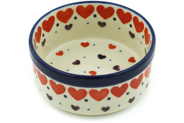 Polish Pottery Bowl Love & Chocolate Hearts