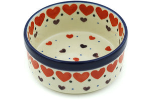 Polish Pottery Bowl Love & Chocolate Hearts