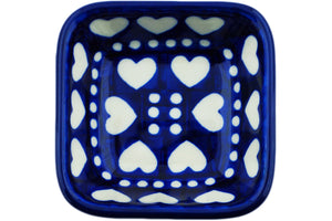 Polish Pottery Square Bowl Pure Love