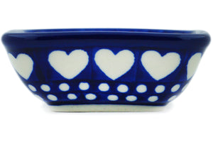 Polish Pottery Square Bowl Pure Love