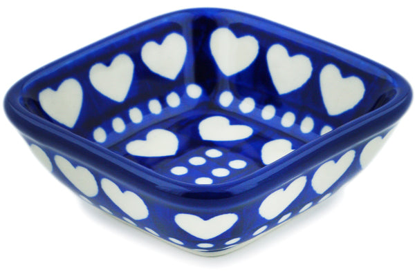 Polish Pottery Square Bowl Pure Love