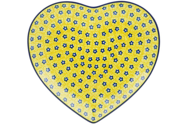 Polish Pottery Heart Dish Sunshine