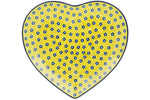 Load image into Gallery viewer, Polish Pottery Heart Dish Sunshine
