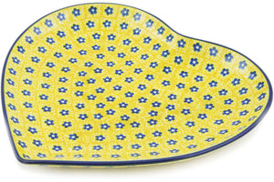 Polish Pottery Heart Dish Sunshine